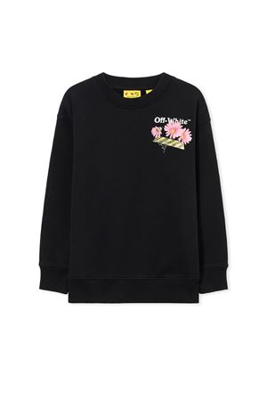 felpa in cotone nero OFF WHITE KIDS | OGBA001S26FLE003001